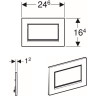 Смывная клавиша GEBERIT SIGMA 30 115.893.JT.1 не остаются отпечатки пальцев